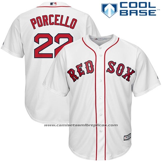 Camiseta Beisbol Hombre Boston Red Sox 22 Rick Porcello Blanco Cool Base